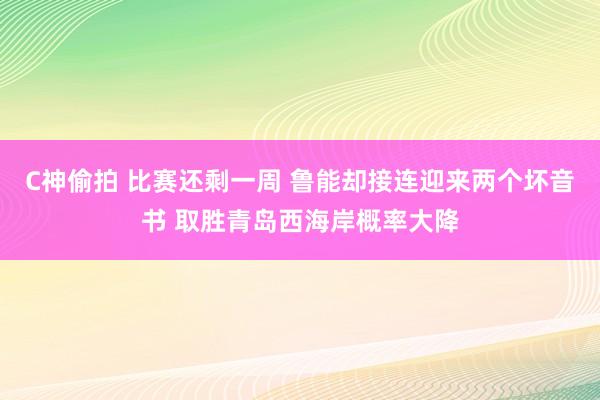 C神偷拍 比赛还剩一周 鲁能却接连迎来两个坏音书 取胜青岛西海岸概率大降