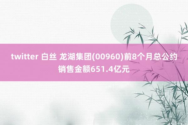 twitter 白丝 龙湖集团(00960)前8个月总公约销售金额651.4亿元