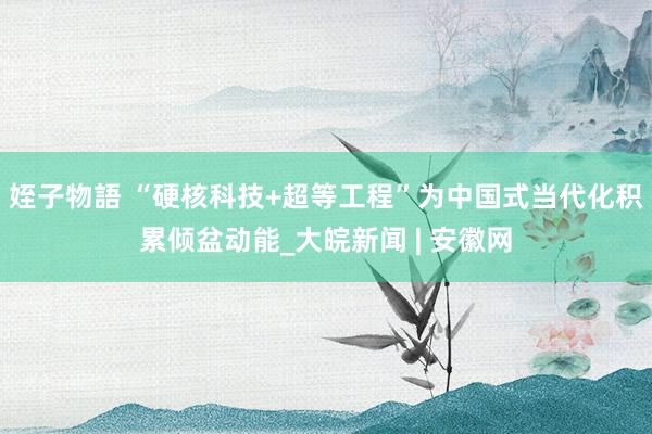 姪子物語 “硬核科技+超等工程”为中国式当代化积累倾盆动能_大皖新闻 | 安徽网