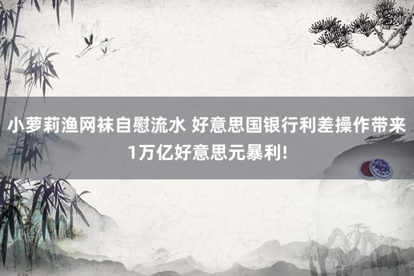 小萝莉渔网袜自慰流水 好意思国银行利差操作带来1万亿好意思元暴利!