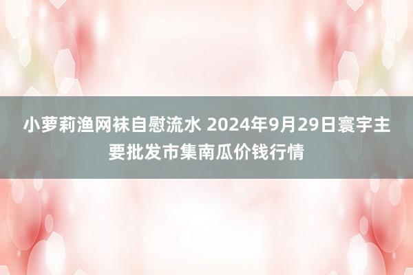 小萝莉渔网袜自慰流水 2024年9月29日寰宇主要批发市集南瓜价钱行情