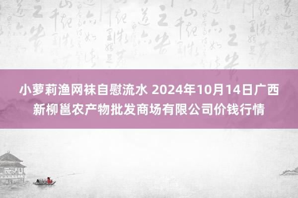 小萝莉渔网袜自慰流水 2024年10月14日广西新柳邕农产物批发商场有限公司价钱行情