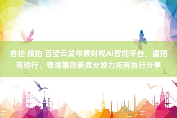 自拍 偷拍 百望云发布票财税AI智能平台，暨招商银行、粤海集团新质分娩力拓荒执行分享