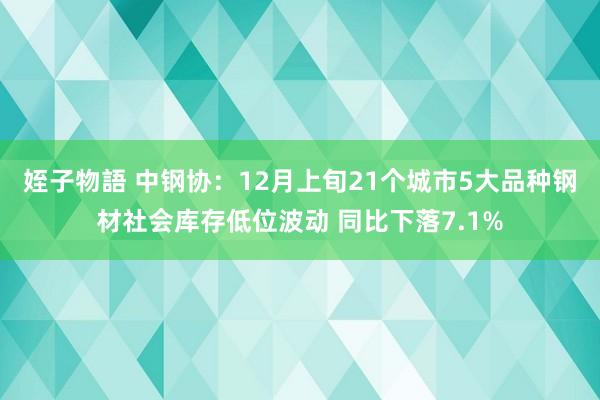 姪子物語 中钢协：12月上旬21个城市5大品种钢材社会库存低位波动 同比下落7.1%