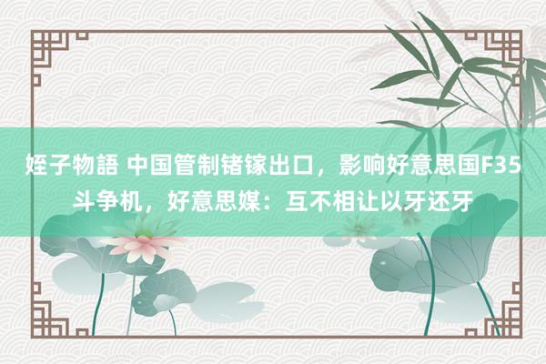 姪子物語 中国管制锗镓出口，影响好意思国F35斗争机，好意思媒：互不相让以牙还牙